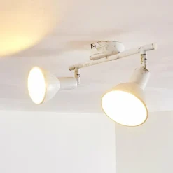 Lampes Dorées-hofstein Spot de plafond Polmak Or, Blanc, 2 lumières