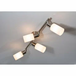 Luminaires Reality Spot de plafond Reality Acier inoxydable, Blanc, 4 lumières