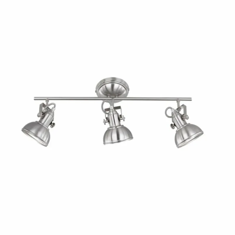 Lampes Industrielles-Luminaires Reality Spot de plafond Reality Nickel mat, 3 lumières