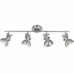 Lampes Industrielles-Luminaires Reality Spot de plafond Reality Nickel mat, Blanc, 4 lumières