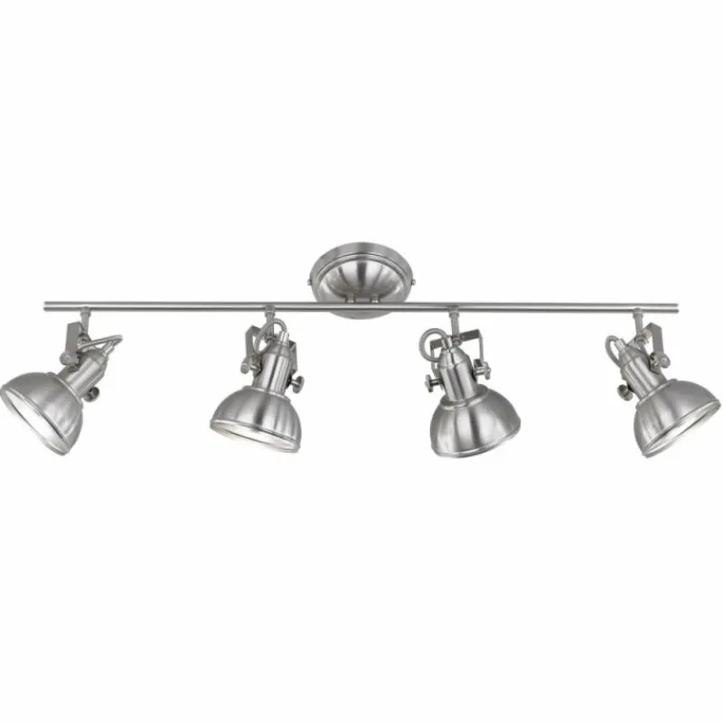 Lampes Industrielles-Luminaires Reality Spot de plafond Reality Nickel mat, Blanc, 4 lumières