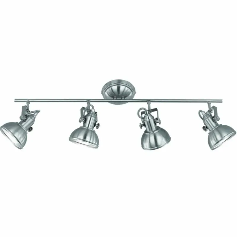 Lampes Industrielles-Luminaires Reality Spot de plafond Reality Nickel mat, Blanc, 4 lumières