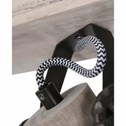 Lampes Industrielles-Luminaires Steinhauer Spot de plafond Steinhauer Gearwood Anthracite, Bois foncé, 4 lumières