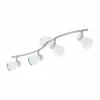 Luminaires Eglo Spot Eglo ARBOLEDAS Nickel mat, Blanc, 4 lumières* Spots Et Projecteurs