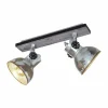 Lampes Vintages & Rétros-Luminaires Eglo Spot Eglo BARNSTAPLE Brun, 2 lumières