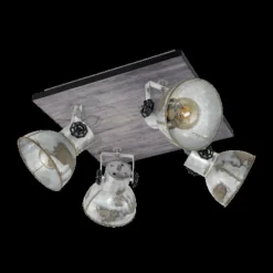 Lampes Vintages & Rétros-Luminaires Eglo Spot Eglo BARNSTAPLE Brun, 4 lumières