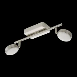 Luminaires Eglo Spot Eglo CONNECT CORROPOLI-C LED Nickel mat, 2 lumières, Changeur de couleurs
