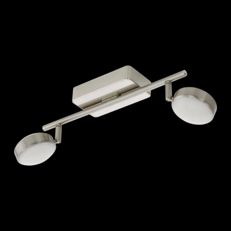 Luminaires Eglo Spot Eglo CONNECT CORROPOLI-C LED Nickel mat, 2 lumières, Changeur de couleurs
