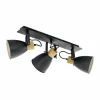 Lampes Vintages & Rétros-Luminaires Eglo Spot Eglo COSWARTH Anthracite, Brun, Blanc, 3 lumières
