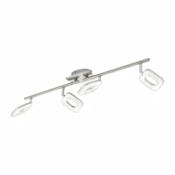 Luminaires Eglo Spot Eglo LITAGO CRYSTAL LED Aspect cristal, Nickel mat, 4 lumières* Éclairage Led
