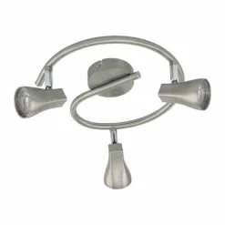 Luminaires Eglo Spot Eglo TIBERIO LED Nickel mat, 3 lumières* Spots Et Projecteurs