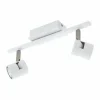 Luminaires Eglo Spot Eglo VERGIANO Nickel mat, Blanc, 2 lumières* Spots Et Projecteurs