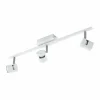Luminaires Eglo Spot Eglo VERGIANO Nickel mat, Blanc, 3 lumières* Spots Et Projecteurs