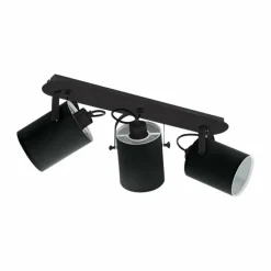 Lampes En Tissu-Luminaires Eglo Spot Eglo VILLABATE Noir, 3 lumières