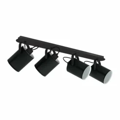 Lampes En Tissu-Luminaires Eglo Spot Eglo VILLABATE Noir, 4 lumières