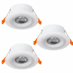 Luminaires Eglo Spot encastrable - kit de 3 Eglo CALONGE LED Blanc, 3 lumières* Luminaires Encastrés