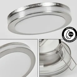 hofstein Spot encastrable Percoq LED Nickel mat, 1 lumière