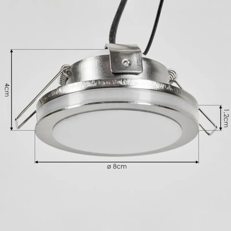 hofstein Spot encastrable Percoq LED Nickel mat, 1 lumière