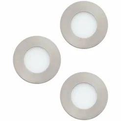 Luminaires Eglo Spot encastrable Eglo FUEVA LED Nickel mat, 3 lumières* Luminaires Encastrés