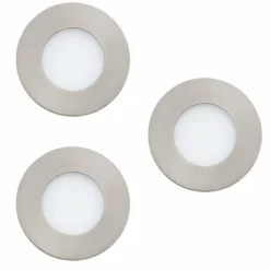 Luminaires Eglo Spot encastrable Eglo FUEVA-Z LED Nickel mat, 3 lumières
