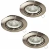 Luminaires Eglo Spot encastrable Eglo MAZUBY LED Nickel mat, 3 lumières* Luminaires Encastrés
