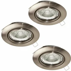 Luminaires Eglo Spot encastrable Eglo MAZUBY LED Nickel mat, 3 lumières* Luminaires Encastrés