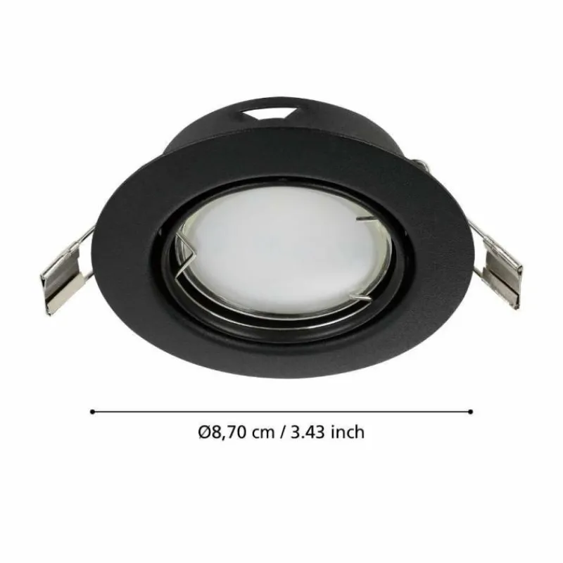 Luminaires Eglo Spot encastrable Eglo PENETO LED Noir, 1 lumière* Luminaires Encastrés