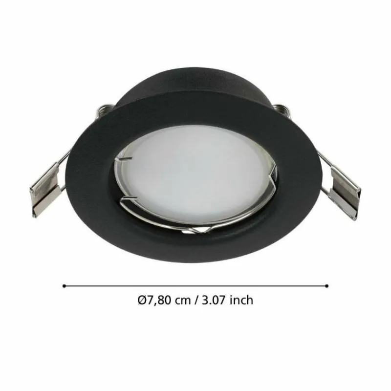 Luminaires Eglo Spot encastrable Eglo PENETO LED Noir, 1 lumière* Luminaires Encastrés