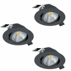 Luminaires Eglo Spot encastrable Eglo SALICETO LED Noir, 3 lumières* Luminaires Encastrés