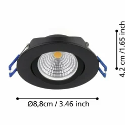 Luminaires Eglo Spot encastrable Eglo SALICETO LED Noir, 3 lumières* Luminaires Encastrés