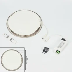 hofstein Spot encastrable Finsrud LED Nickel mat, 1 lumière