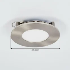 hofstein Spot encastrable Finsrud LED Nickel mat, 1 lumière