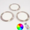 hofstein Spot encastrable Finsrud LED Nickel mat, 1 lumière, Télécommandes, Changeur de couleurs