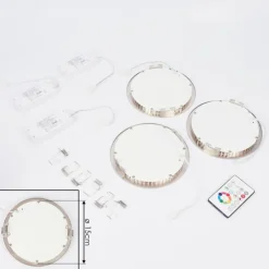 hofstein Spot encastrable Finsrud LED Nickel mat, 1 lumière, Télécommandes, Changeur de couleurs