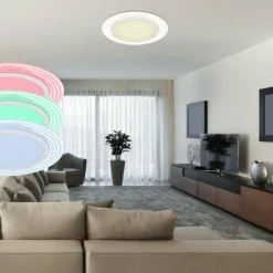 Luminaires Globo Lighting spot encastrable Globo NATHALIE LED Blanc, 1 lumière, Télécommandes, Changeur de couleurs* Luminaires Encastrés