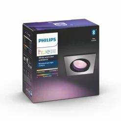 Luminaires Philips Spot encastrable, kit d'extension Philips Hue Ambiance White & Color Centura Argenté, 1 lumière, Changeur de couleurs