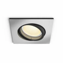 Luminaires Philips Spot encastrable, kit d'extension Philips Hue Ambiance White & Color Centura Argenté, 1 lumière, Changeur de couleurs