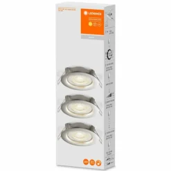 Luminaires Ledvance Spot encastrable LEDVANCE Spot Acier inoxydable, 3 lumières* Luminaires Encastrés