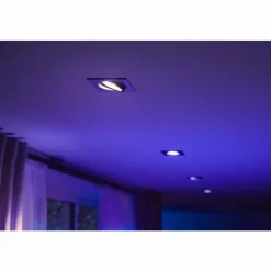 Luminaires Philips Spot encastrable Philips Hue Centura LED Blanc, 1 lumière, Changeur de couleurs