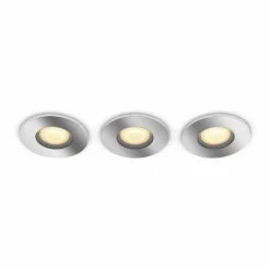 Luminaires Philips Spot encastrable Philips Hue Adore LED Aluminium, 3 lumières, Télécommandes