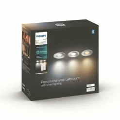 Luminaires Philips Spot encastrable Philips Hue Adore LED Aluminium, 3 lumières, Télécommandes
