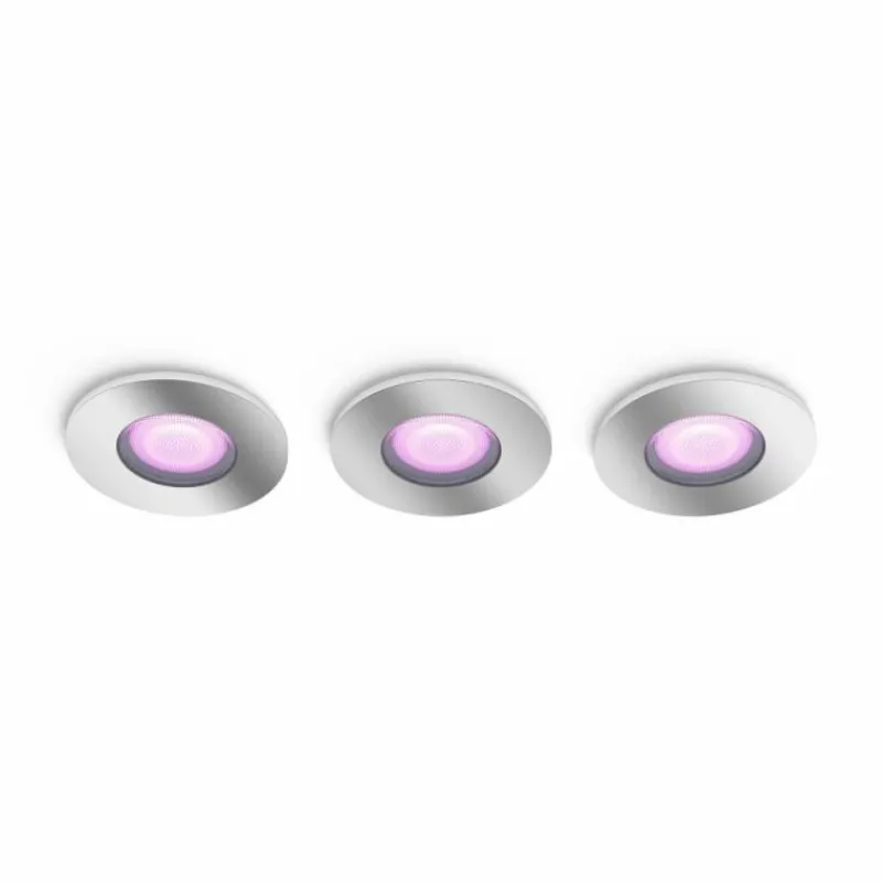 Luminaires Philips Spot encastrable Philips Hue Xamento LED Chrome, 3 lumières