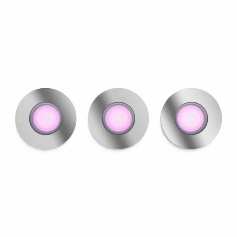 Luminaires Philips Spot encastrable Philips Hue Xamento LED Chrome, 3 lumières