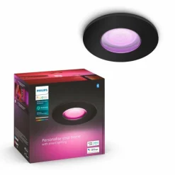 Luminaires Philips Spot encastrable Philips Hue Xamento LED Noir, 1 lumière, Changeur de couleurs