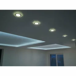 Luminaires Trio Spot encastrable Trio ARGUS LED Chrome, 2 lumières, Télécommandes, Changeur de couleurs* Luminaires Encastrés