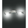 Luminaires Fabas Luce Spot Fabas Luce ALICE Nickel mat, 4 lumières* Spots Et Projecteurs