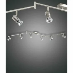 Luminaires Fabas Luce Spot Fabas Luce ALICE Nickel mat, 6 lumières* Spots Et Projecteurs