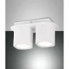 Luminaires Fabas Luce Spot Fabas Luce Smooth Blanc, 2 lumières* Spots Et Projecteurs