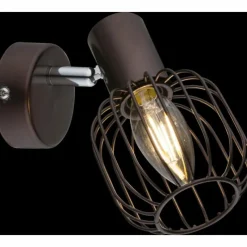 Luminaires Rustiques-Luminaires Globo Lighting Spot Globo Akin Brun, 1 lumière