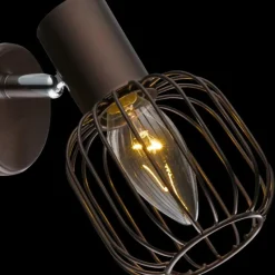 Luminaires Rustiques-Luminaires Globo Lighting Spot Globo Akin Brun, 1 lumière